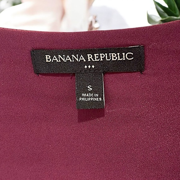 Banana Republic Long Sleeves Pieced Wrap Elderberry Glo Blouse - Picture 14 of 16